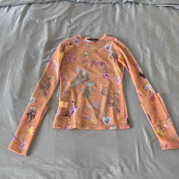 Marco Rambaldi Orange Nylon Long Sleeve - Picture 4 of 9